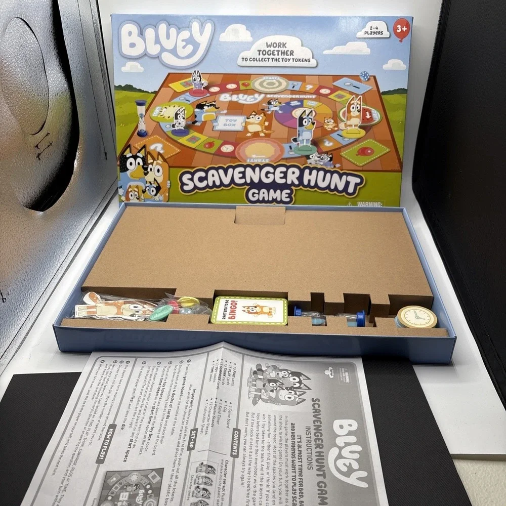 Bluey Scavenger Hunt Game Moose Toys Cooperative Board Game 2-4‎ Players Ages 3+